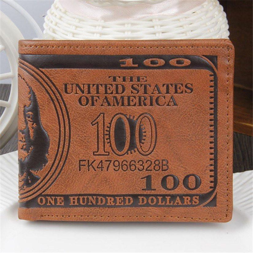 US $100 Bill Leather Wallet