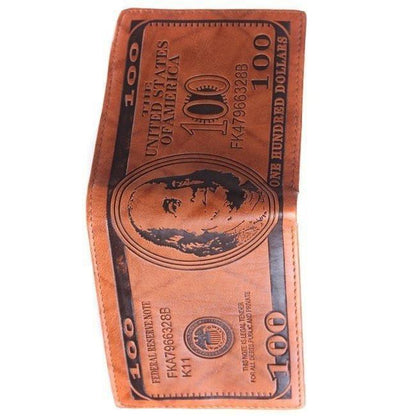 US $100 Bill Leather Wallet